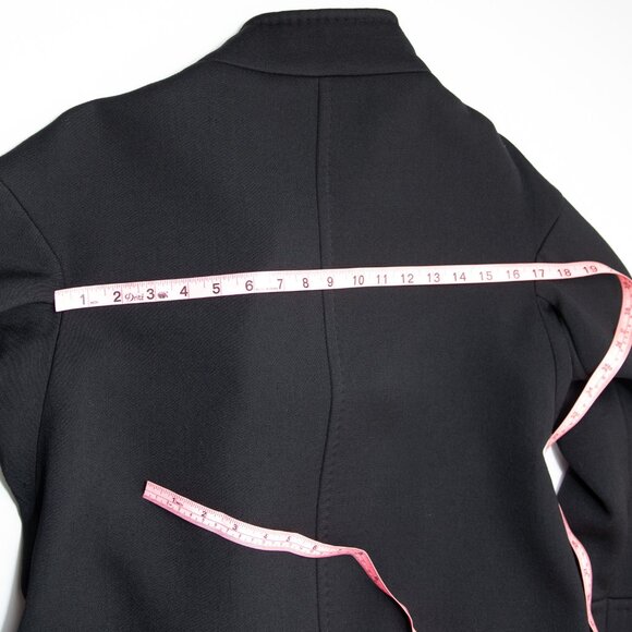 Cinzia Rocca Coat Pure Virgin Wool Topper Italian Made Jacket Black Size 44 - Picture 6 of 8